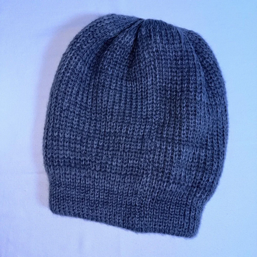 Free People Knit Beanie OGray Excellent Slouchy Ribbed Acrylic Hat